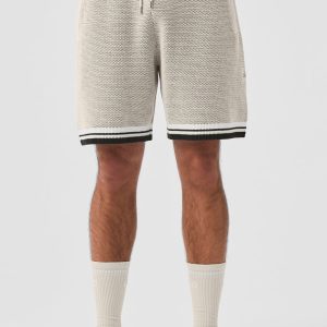 7 Sports Club Sweater Knit Basketball Short - Bone