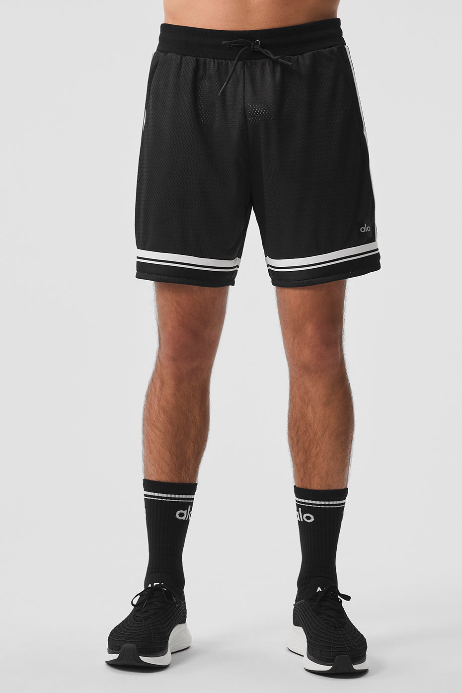 7 Key Mesh Basketball Short - Black - Image 2