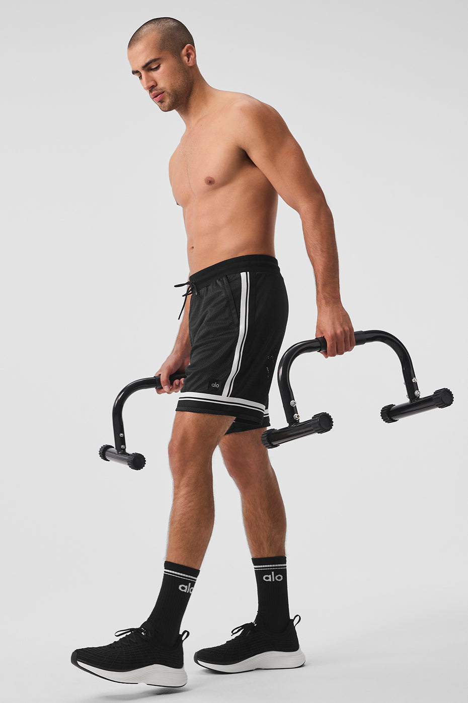 7 Key Mesh Basketball Short - Black - Image 5