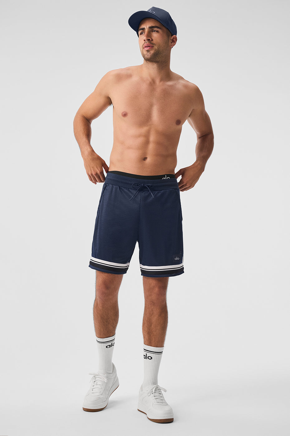 7 Key Mesh Basketball Short - Navy - Image 4