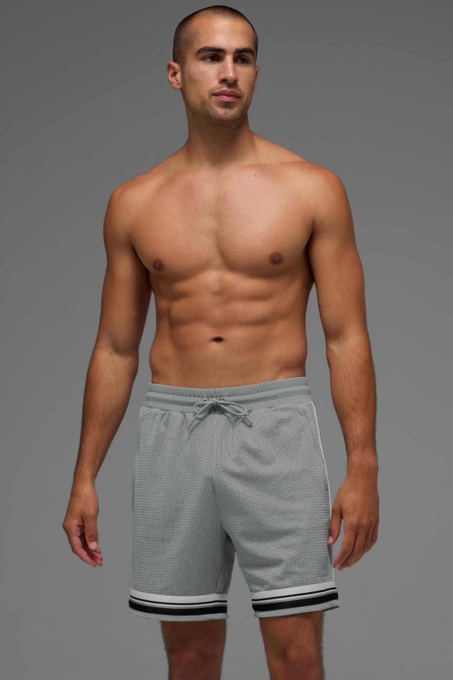 7 Key Mesh Basketball Short - Lunar Grey