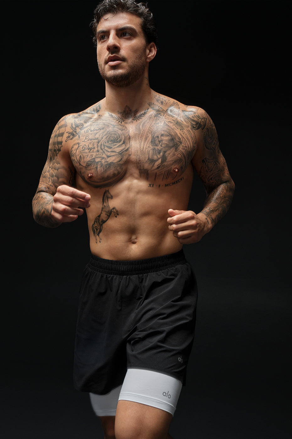 5 Traction Running Short - Black