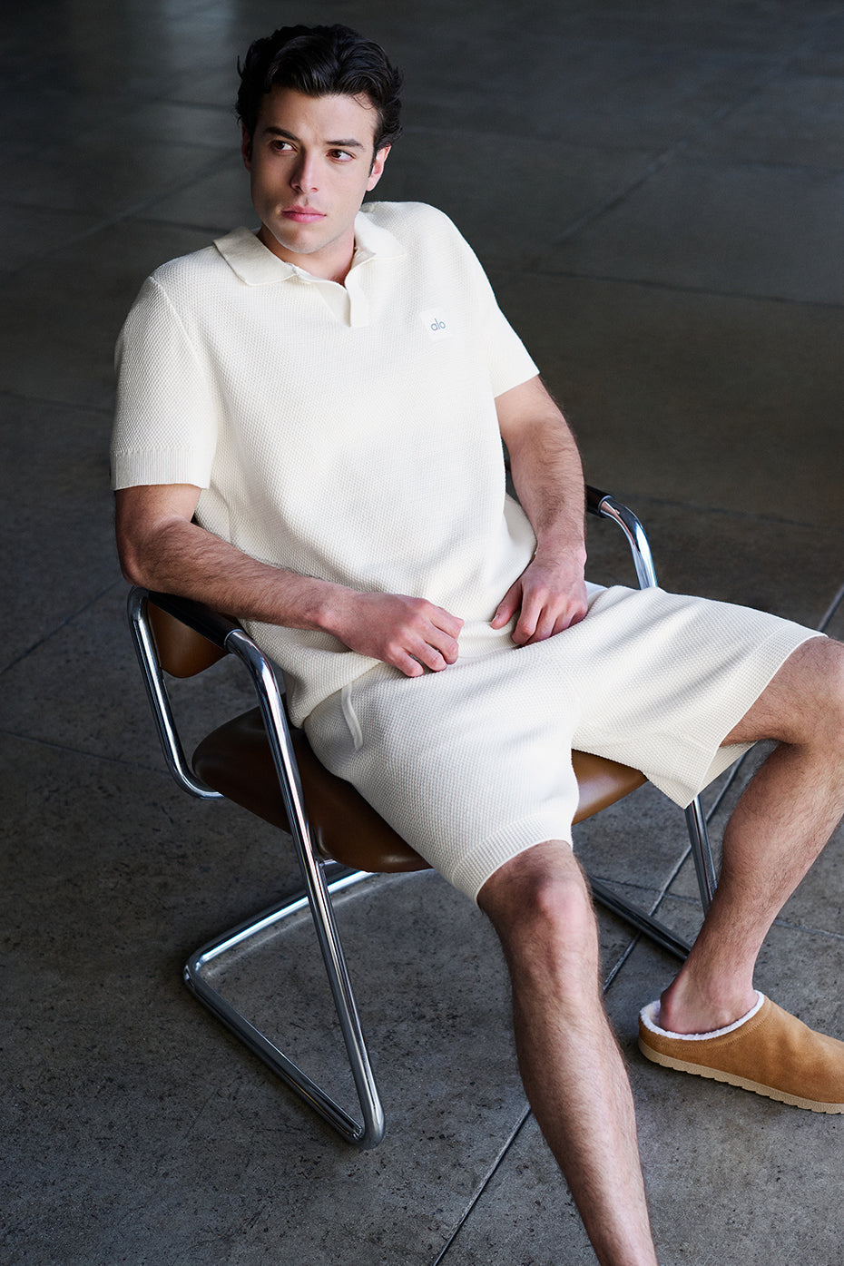 7 Sports Club Sweater Knit Short - Ivory - Image 7