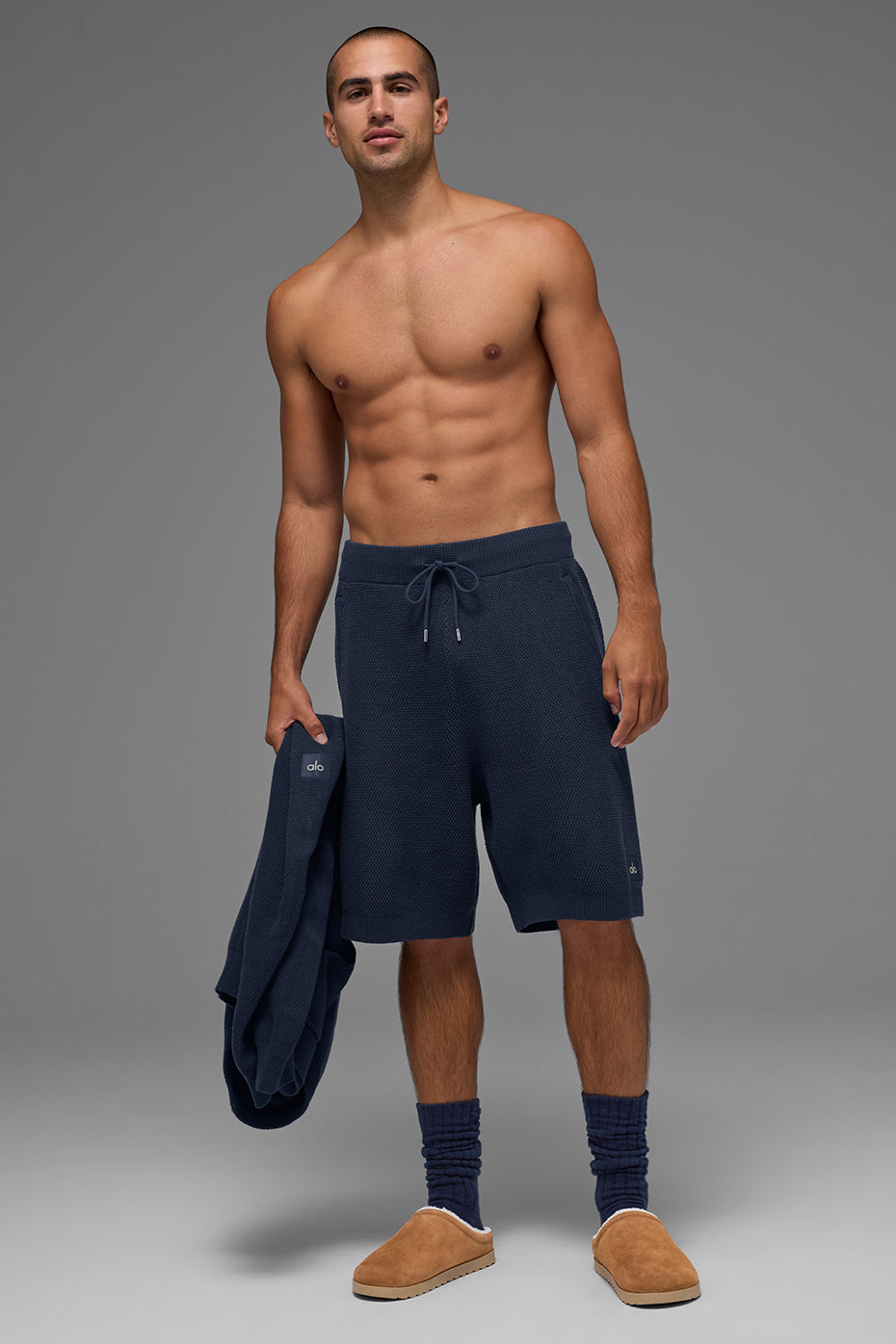 7 Sports Club Sweater Knit Short - Navy - Image 4