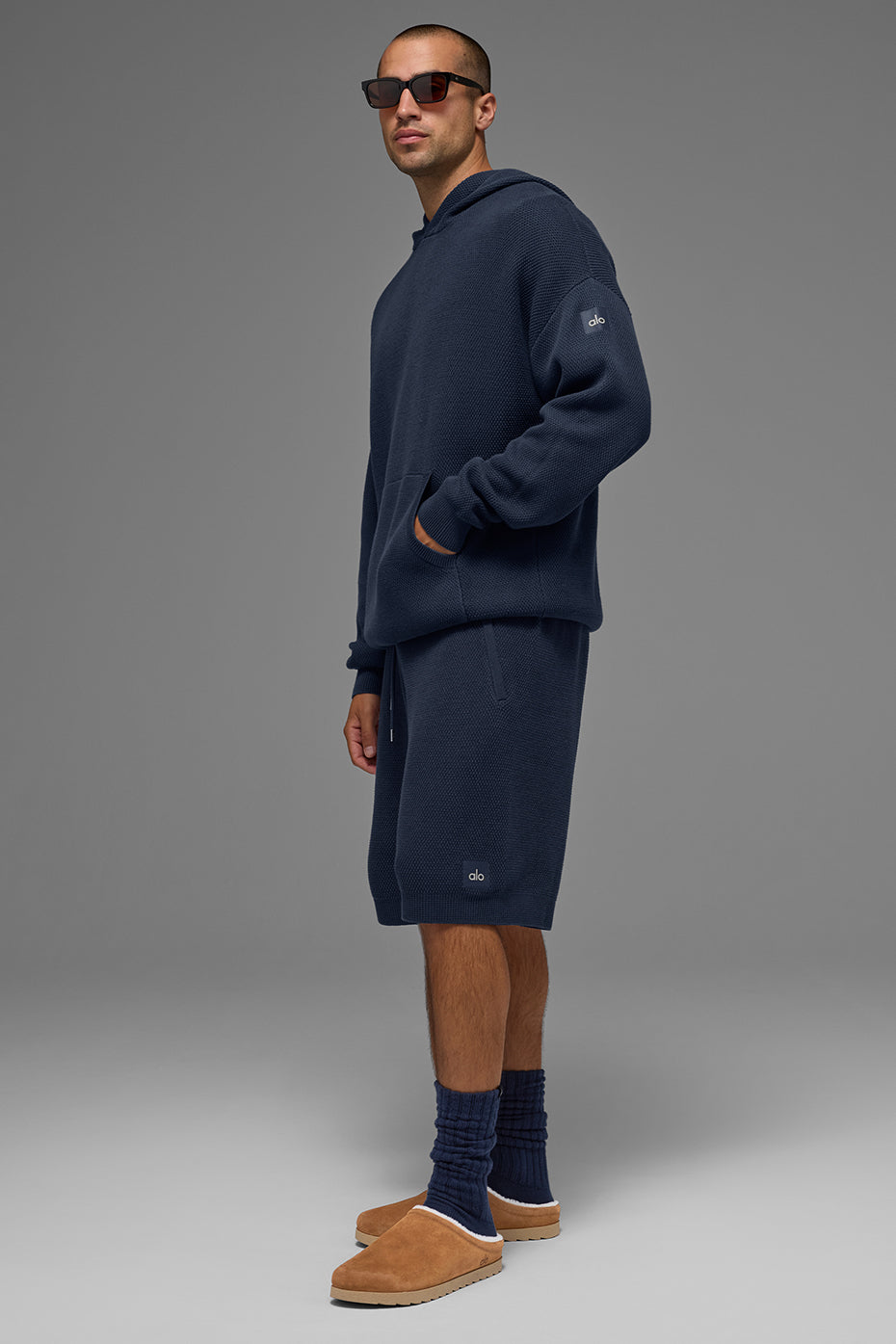 7 Sports Club Sweater Knit Short - Navy - Image 5
