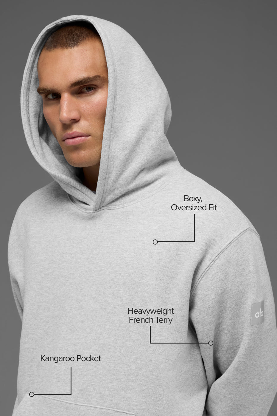 Renown Heavy Weight Hoodie - Athletic Heather Grey - Image 2