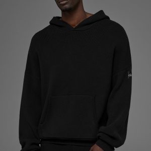 Scholar Hooded Sweater - Black