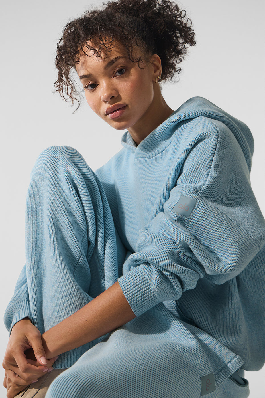 Scholar Hooded Sweater - Celestial Blue Heather - Image 2