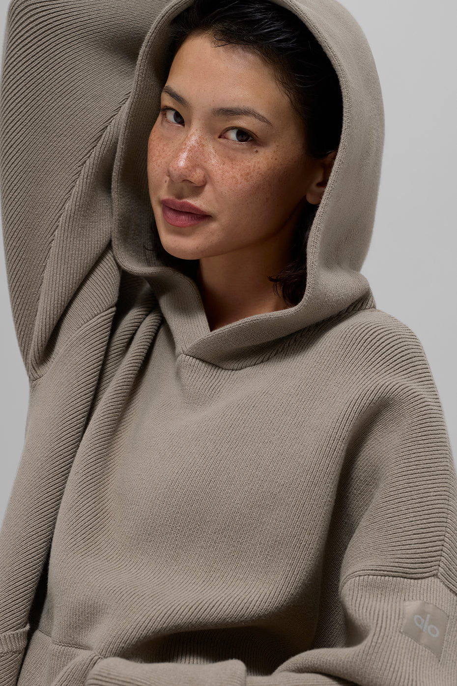 Scholar Hooded Sweater - Light Cocoa - Image 4