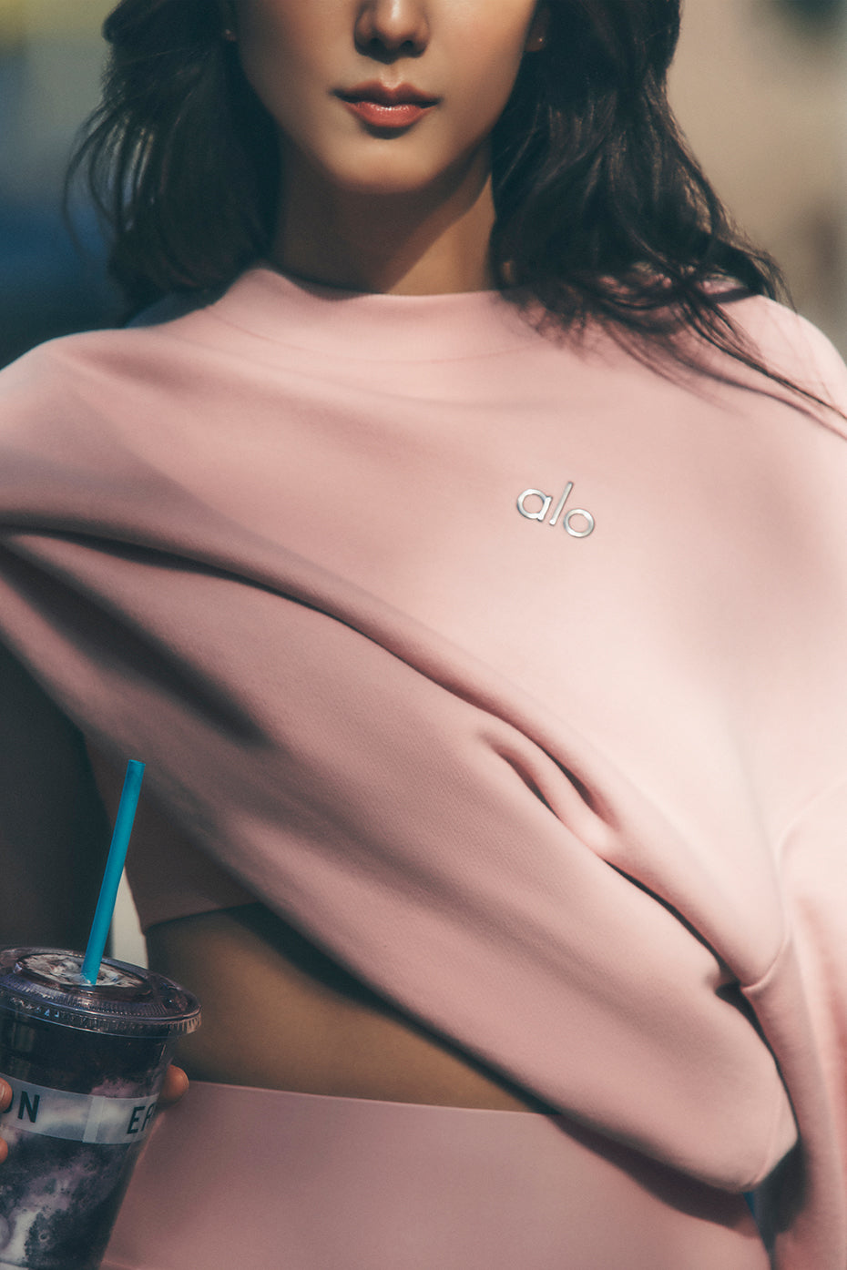 Accolade Crew Neck Pullover - Pink Quartz
