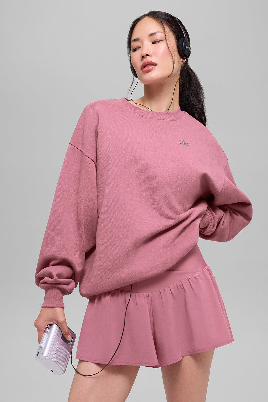 Accolade Crew Neck Pullover - Pink Wild Rose - Image 5