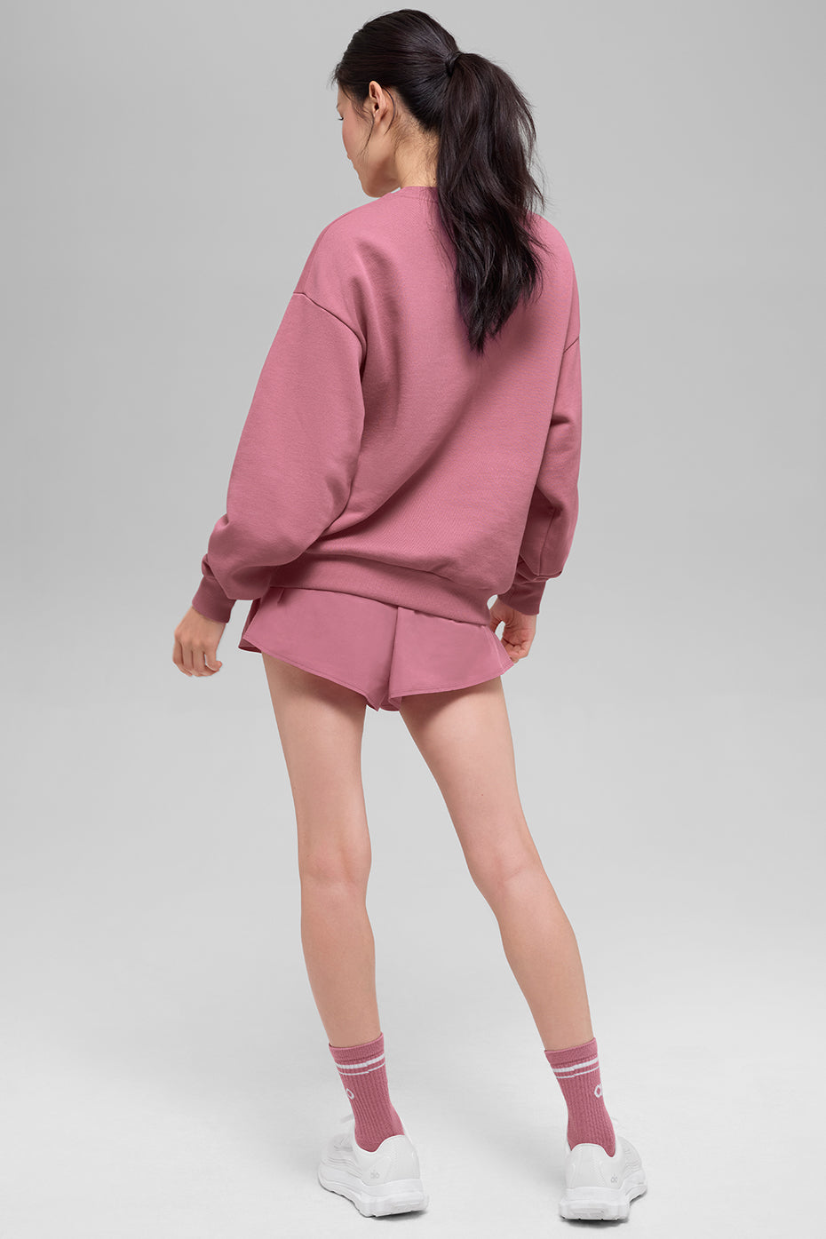Accolade Crew Neck Pullover - Pink Wild Rose - Image 4