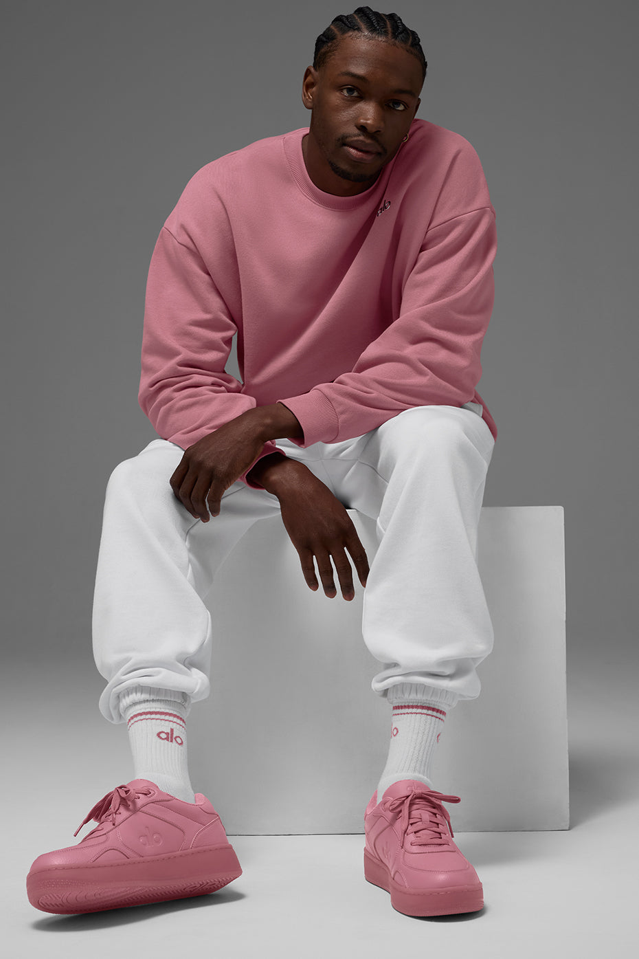 Accolade Crew Neck Pullover - Pink Wild Rose - Image 5