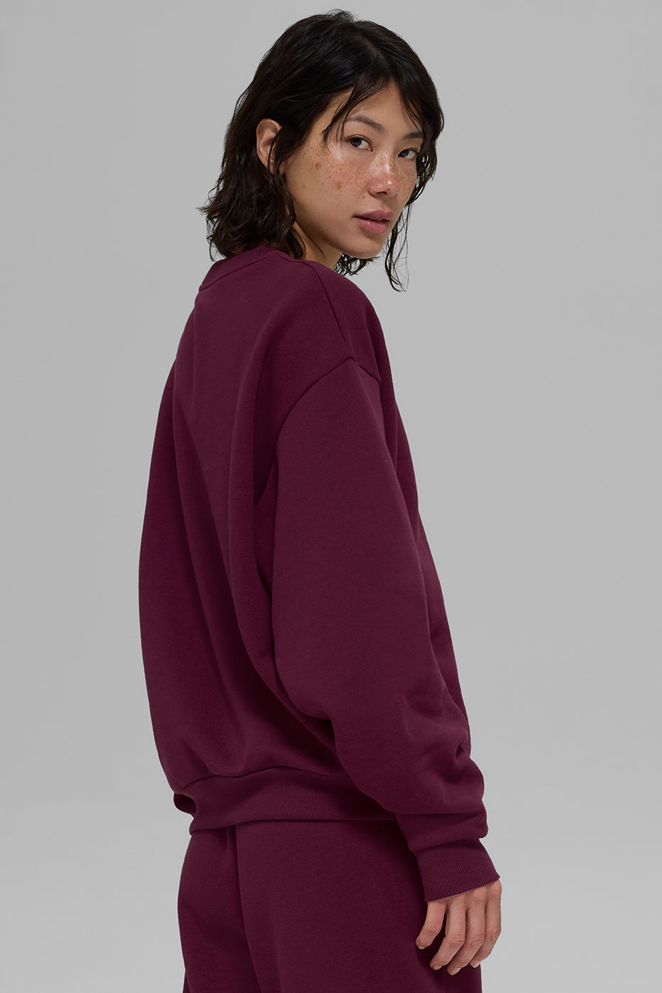 Accolade Crew Neck Pullover - Burgundy - Image 3