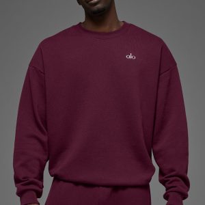 Accolade Crew Neck Pullover - Burgundy