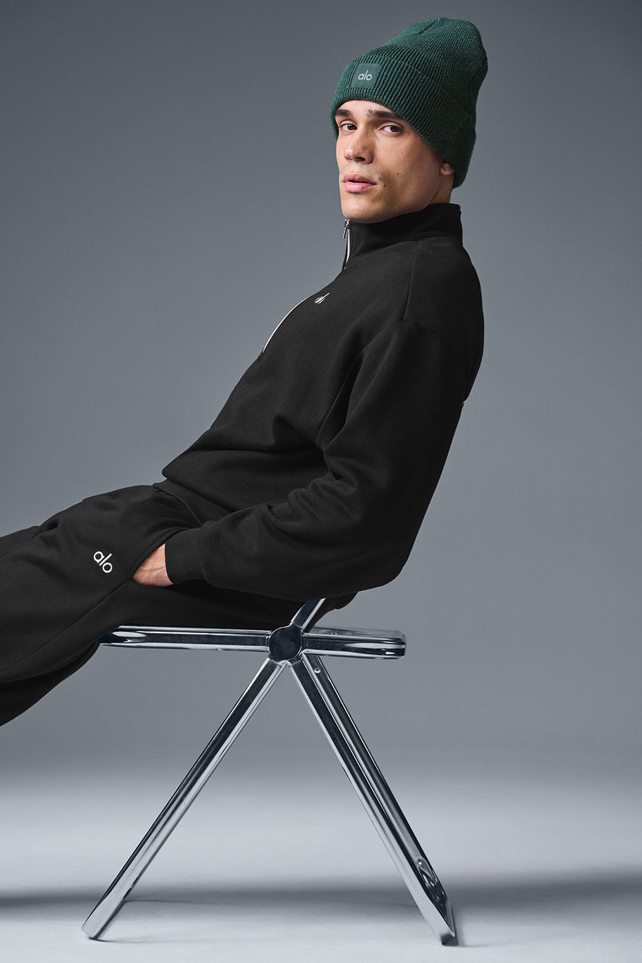 Accolade 1/4 Zip Pullover - Black - Image 3