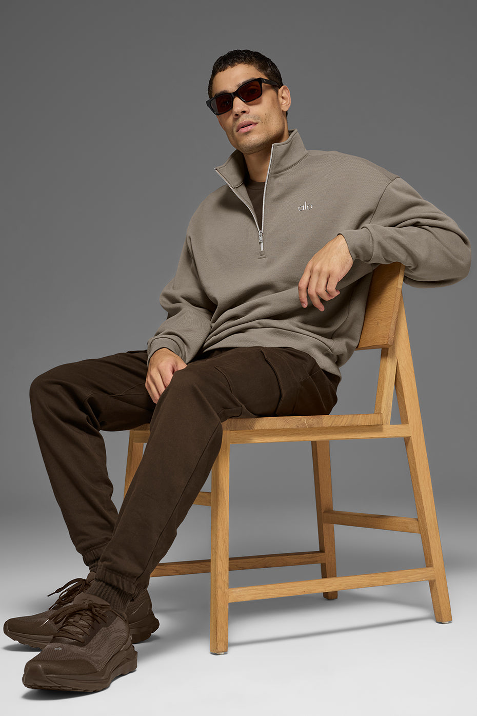 Accolade 1/4 Zip Pullover - Light Cocoa - Image 4