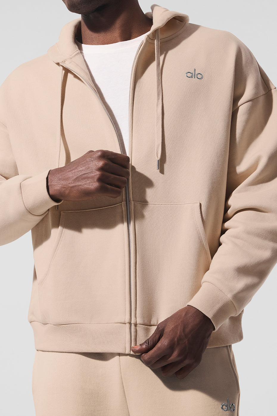 Accolade Full Zip Hoodie - Macadamia - Image 3