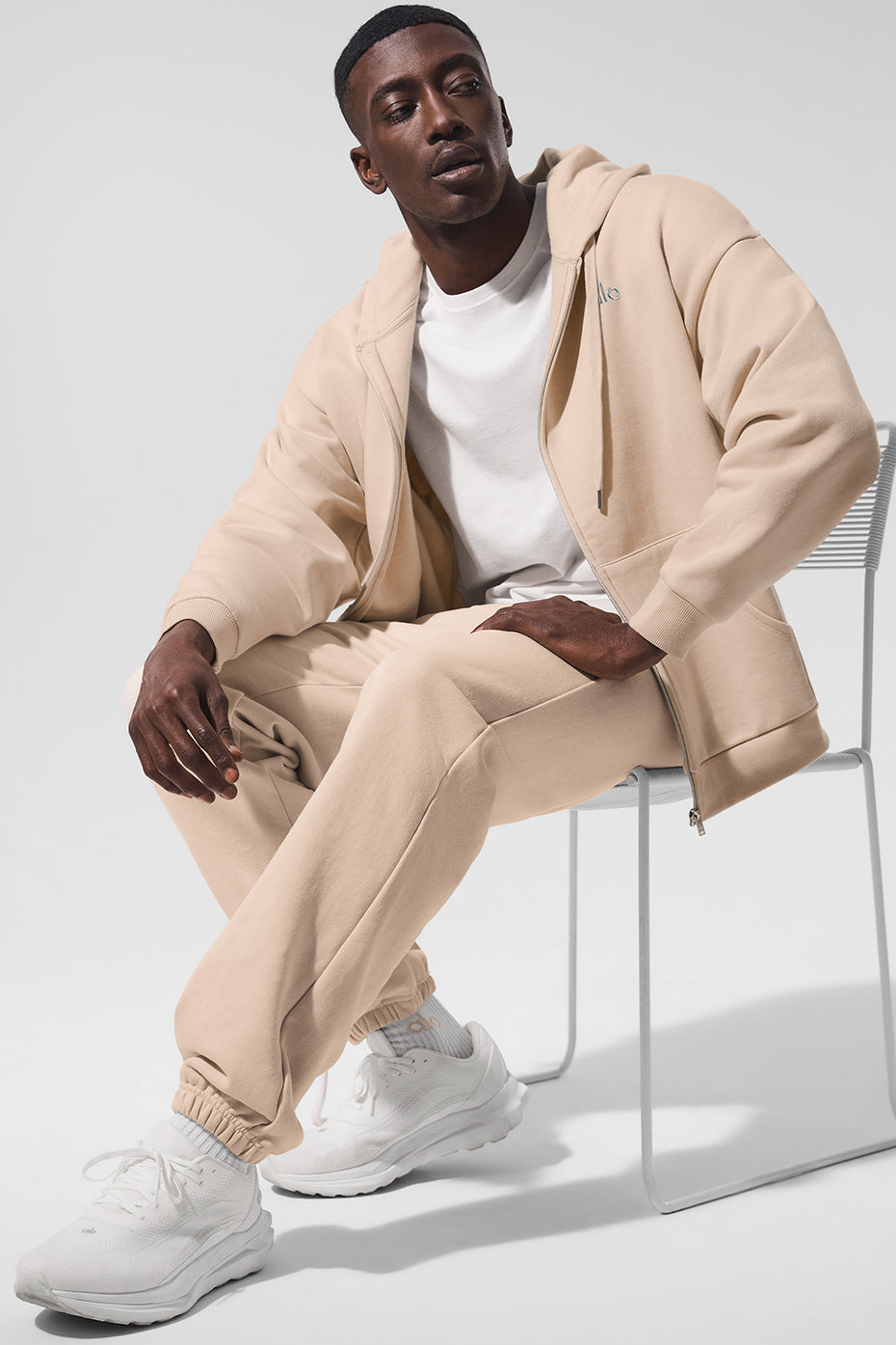 Accolade Full Zip Hoodie - Macadamia - Image 5