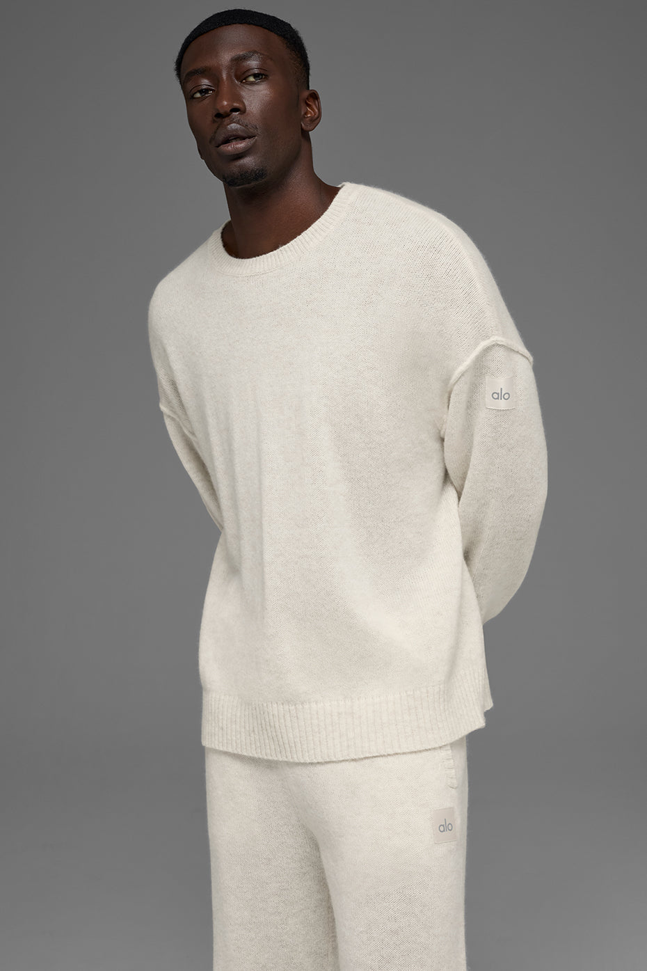 New Class Cashmere Crewneck Sweater - Bone Heather