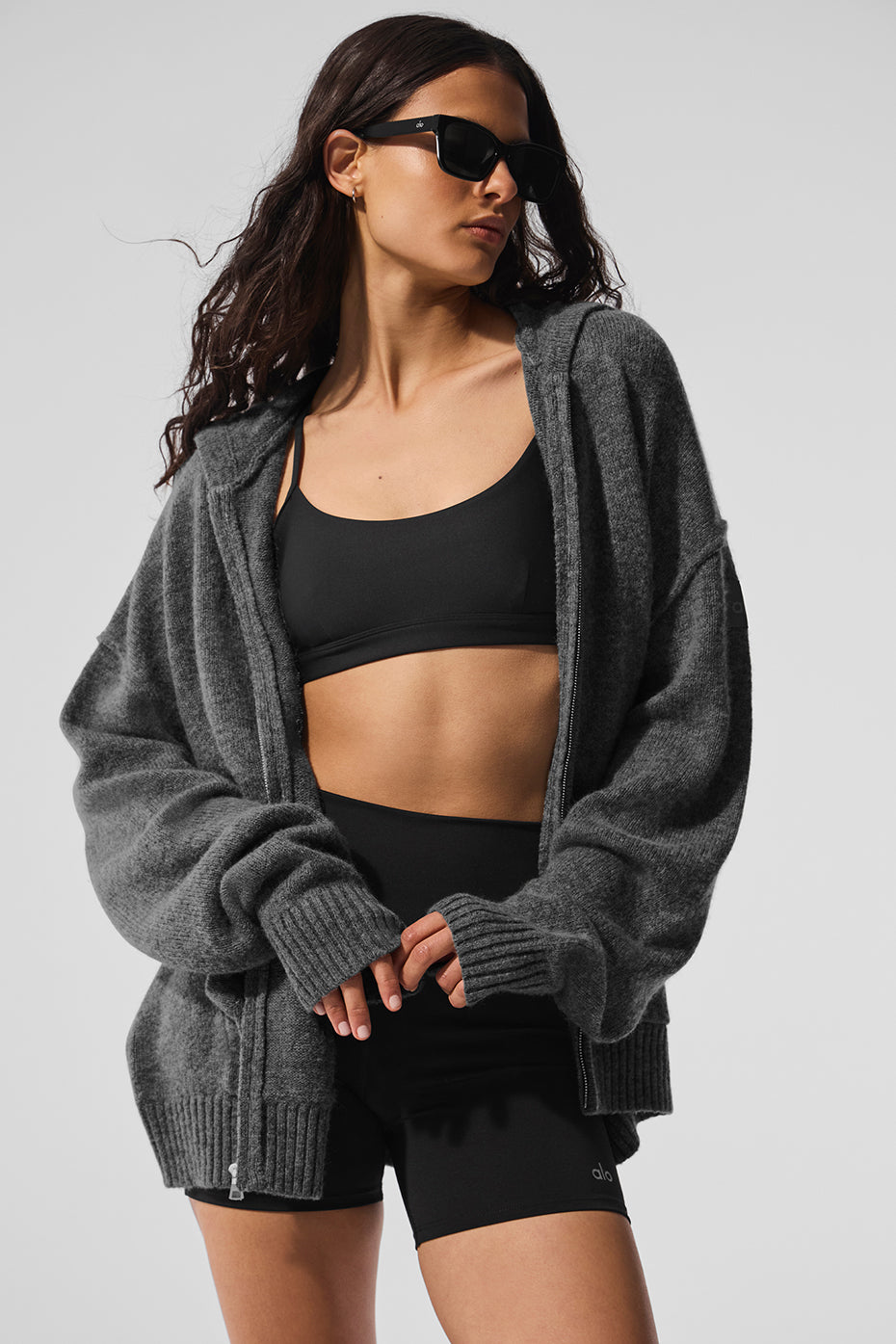 New Class Cashmere Full Zip Hoodie - Platinum Grey - Image 5