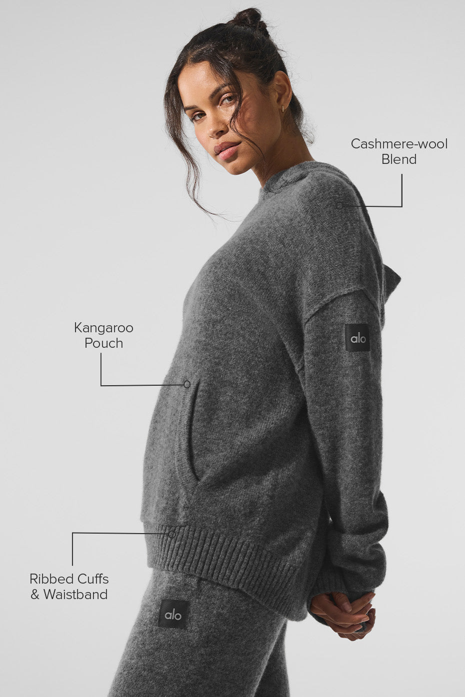 New Class Cashmere Hoodie - Platinum Grey - Image 2