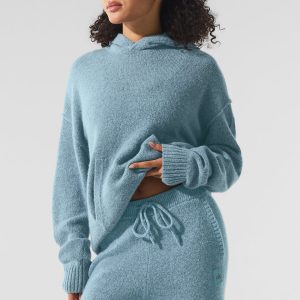 New Class Cashmere Hoodie - Celestial Blue Granite Heather