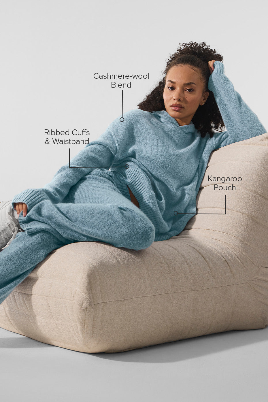 New Class Cashmere Hoodie - Celestial Blue Granite Heather - Image 2