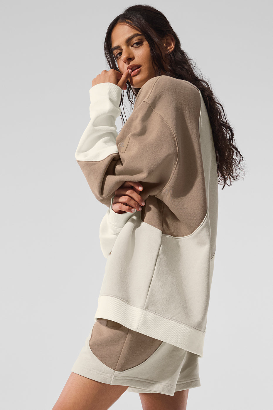 Make Waves Crew Neck Pullover - Ivory/Bone/Gravel - Image 3