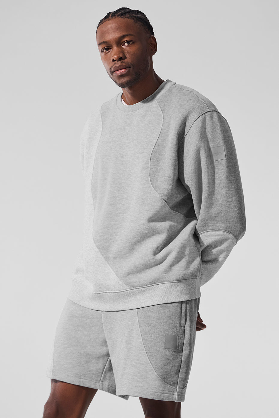 Make Waves Crew Neck Pullover - Athletic Heather Grey Tonal - Image 6