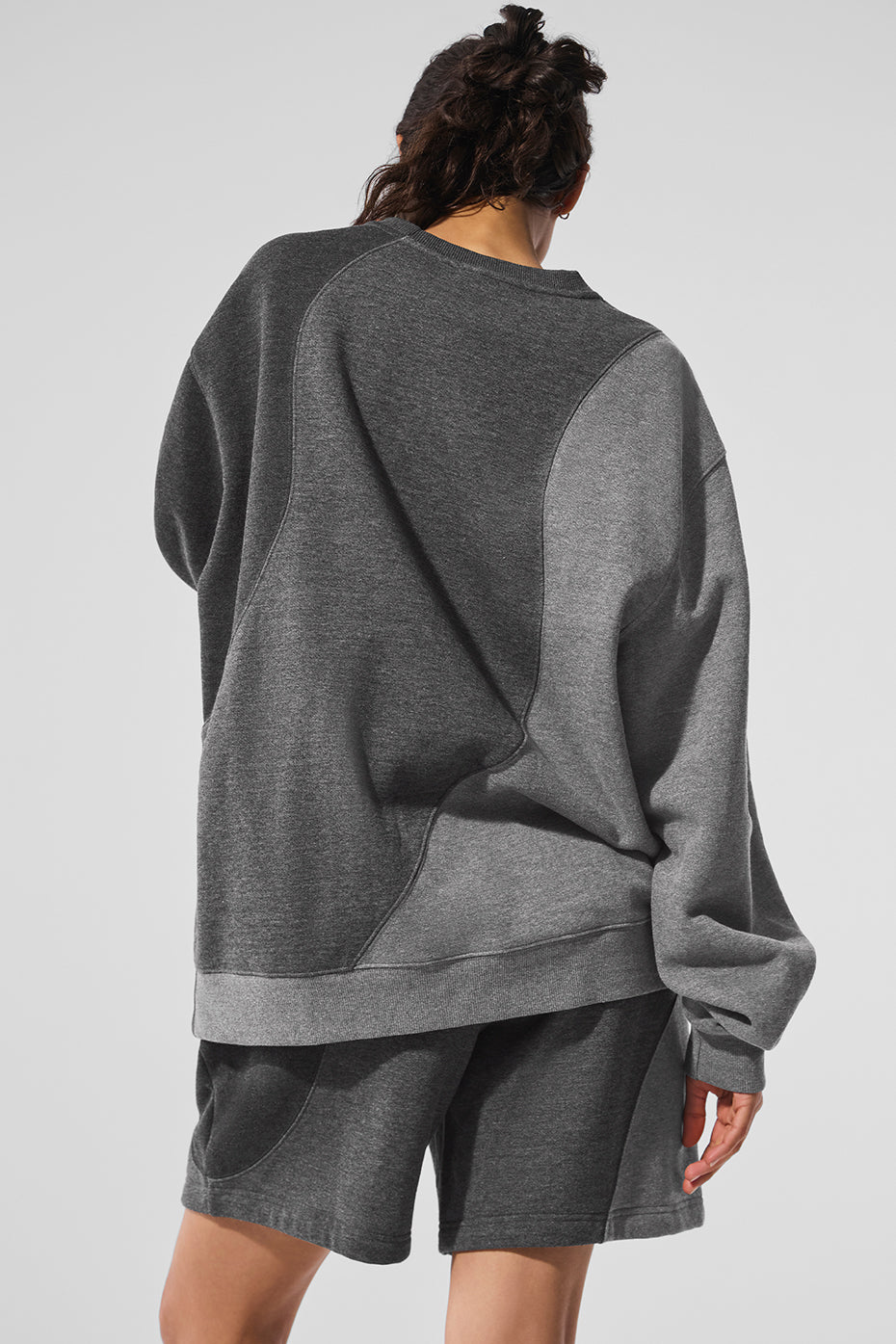 Make Waves Crew Neck Pullover - Dark Heather Grey Tonal - Image 2