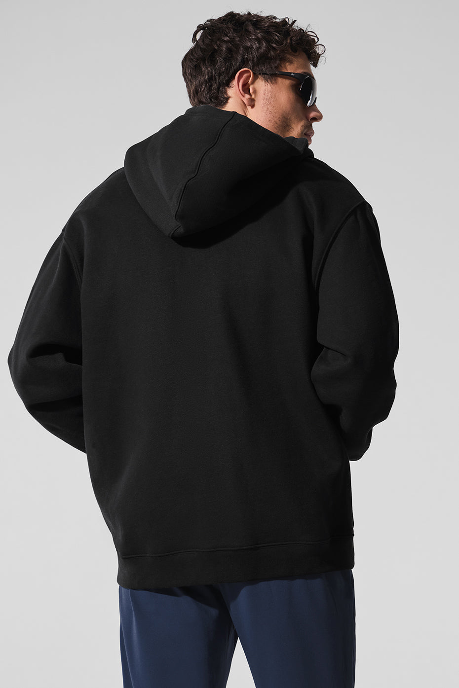 Renown Heavy Weight Full Zip Hoodie - Black - Image 4