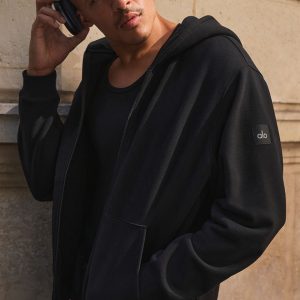 Renown Heavy Weight Full Zip Hoodie - Black
