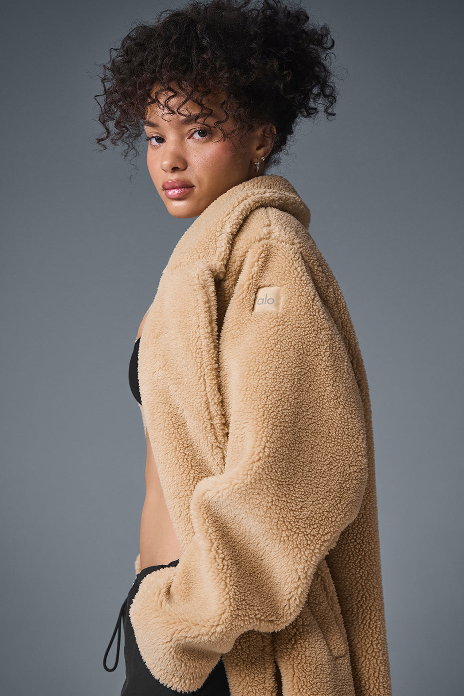 Oversized Sherpa Trench - Camel - Image 4