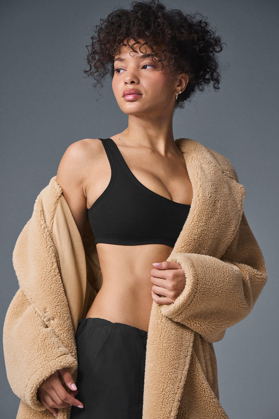 Oversized Sherpa Trench - Camel - Image 3