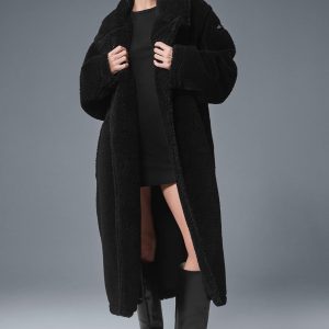 Oversized Sherpa Trench - Black