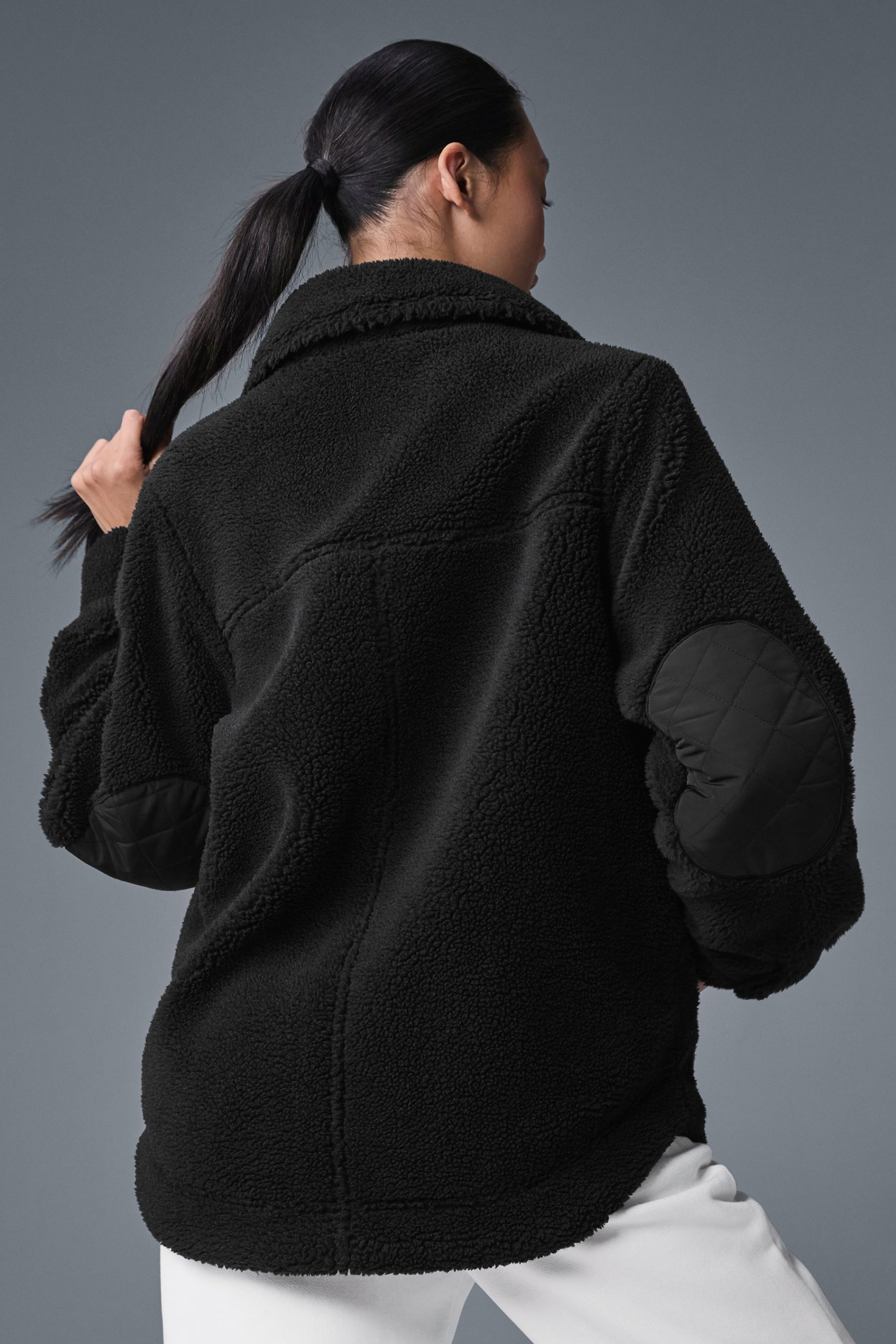 Sherpa Edge Shacket - Black - Image 3