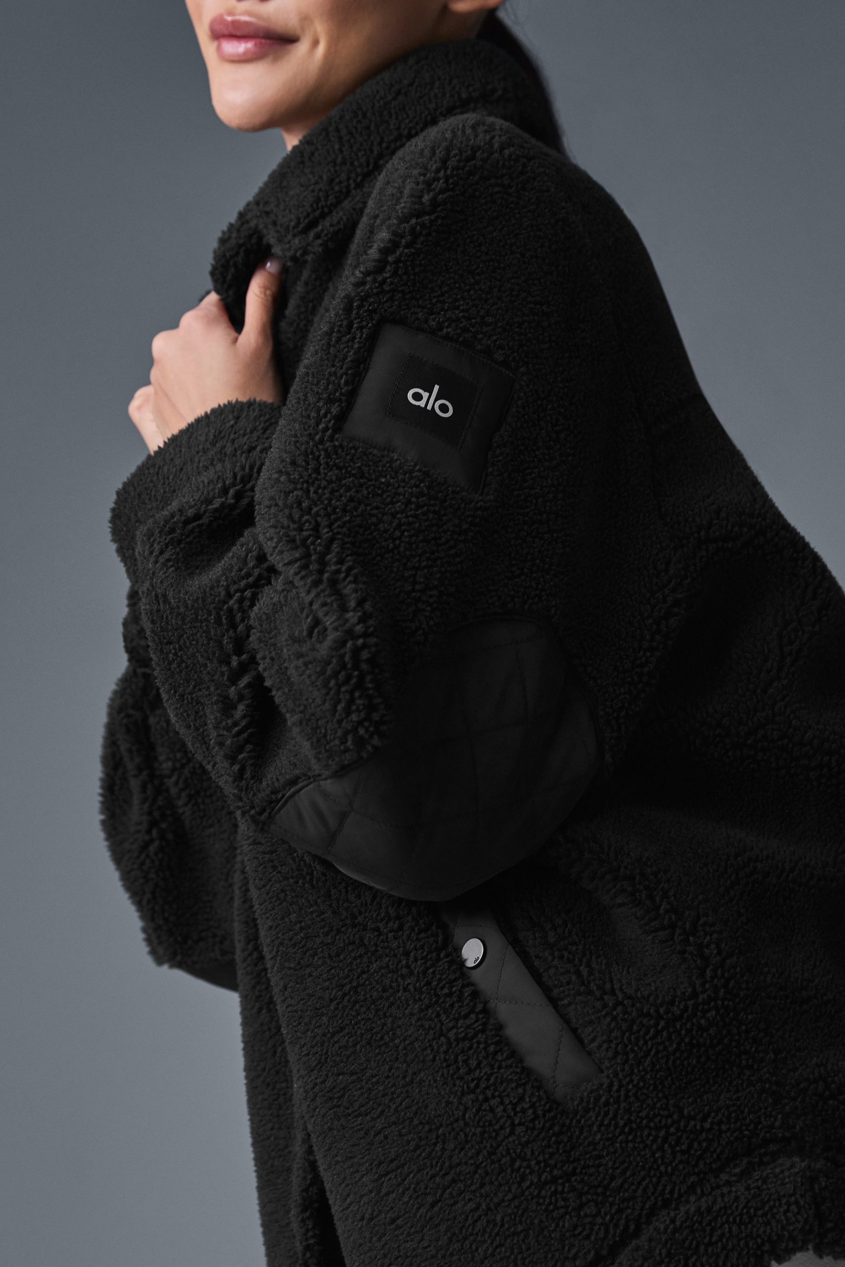 Sherpa Edge Shacket - Black - Image 5