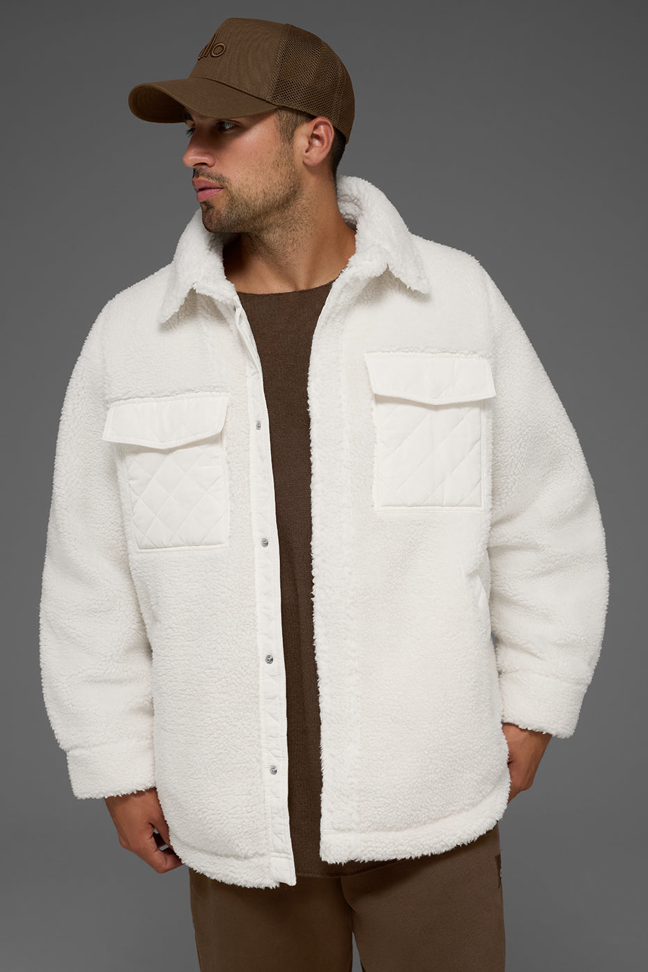 Sherpa Edge Shacket - Ivory - Image 4