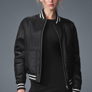 Afterglow Varsity Jacket - Black