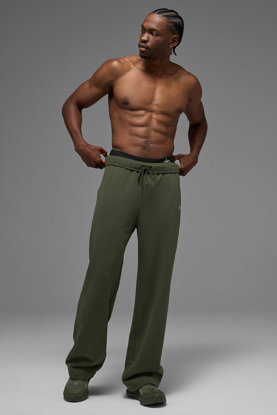Accolade Straight Leg Sweatpant - Green Olive - Image 3