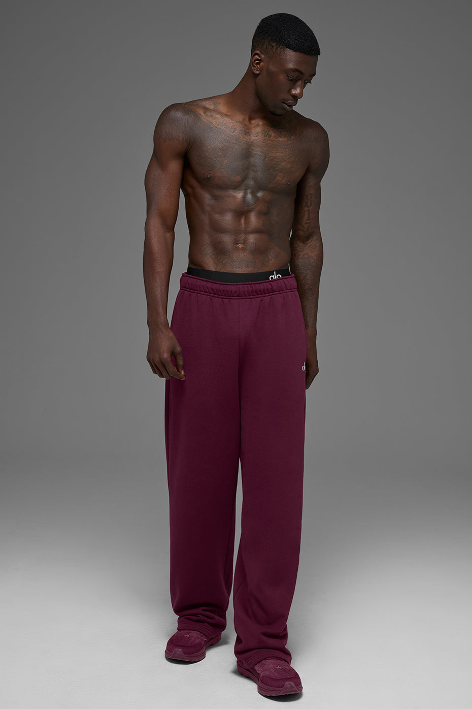 Accolade Straight Leg Sweatpant - Burgundy - Image 5