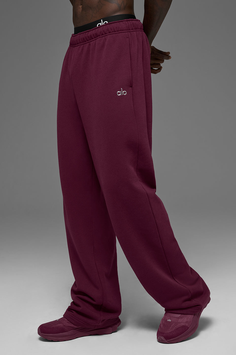 Accolade Straight Leg Sweatpant - Burgundy - Image 4