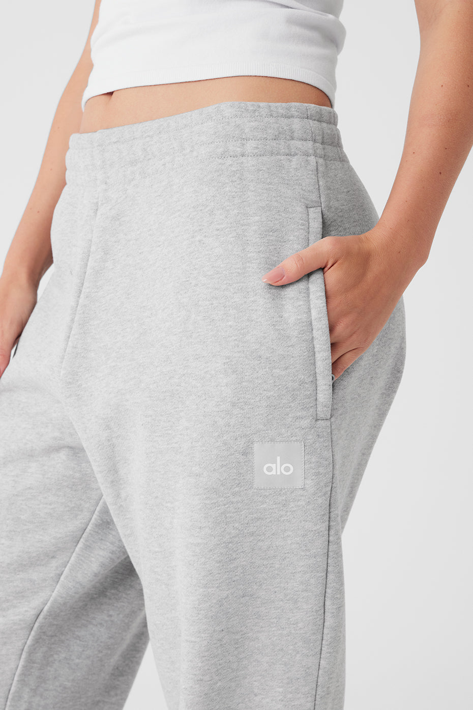 Cuffed Renown Heavy Weight Sweatpant - Athletic Heather Grey - Image 4