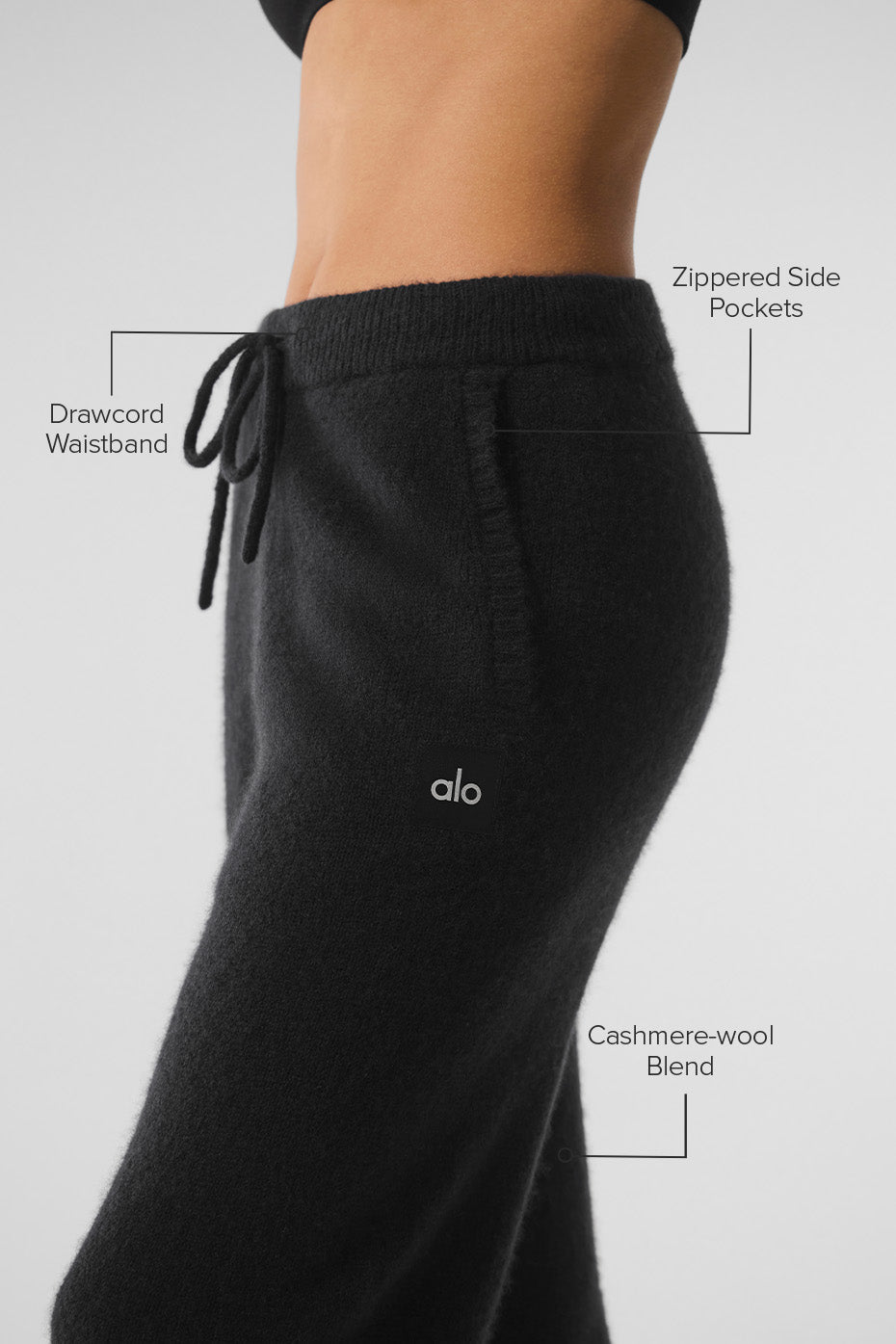 New Class Cashmere Sweatpant - Black - Image 2