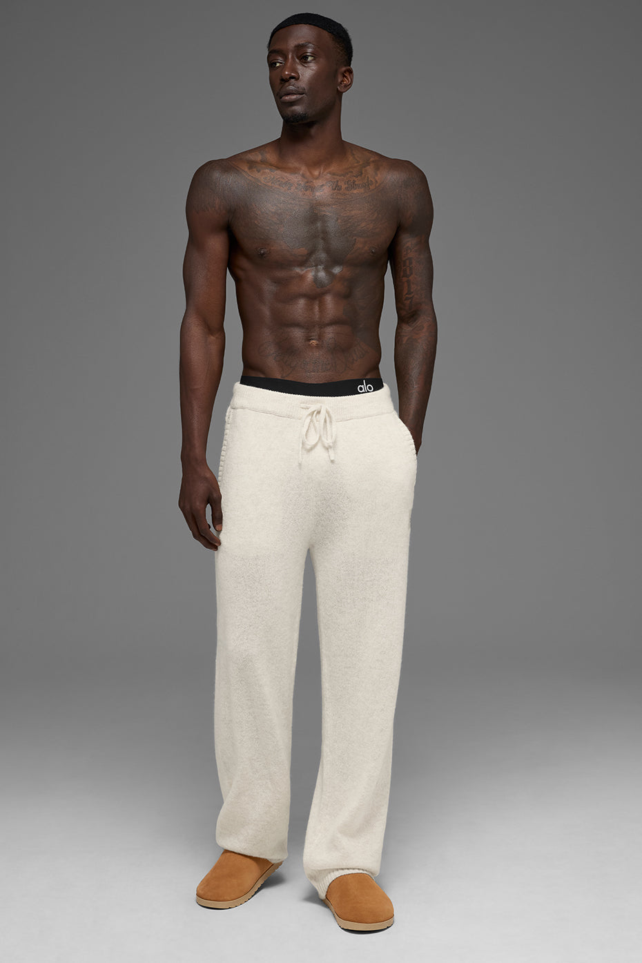 New Class Cashmere Sweatpant - Bone Heather - Image 5