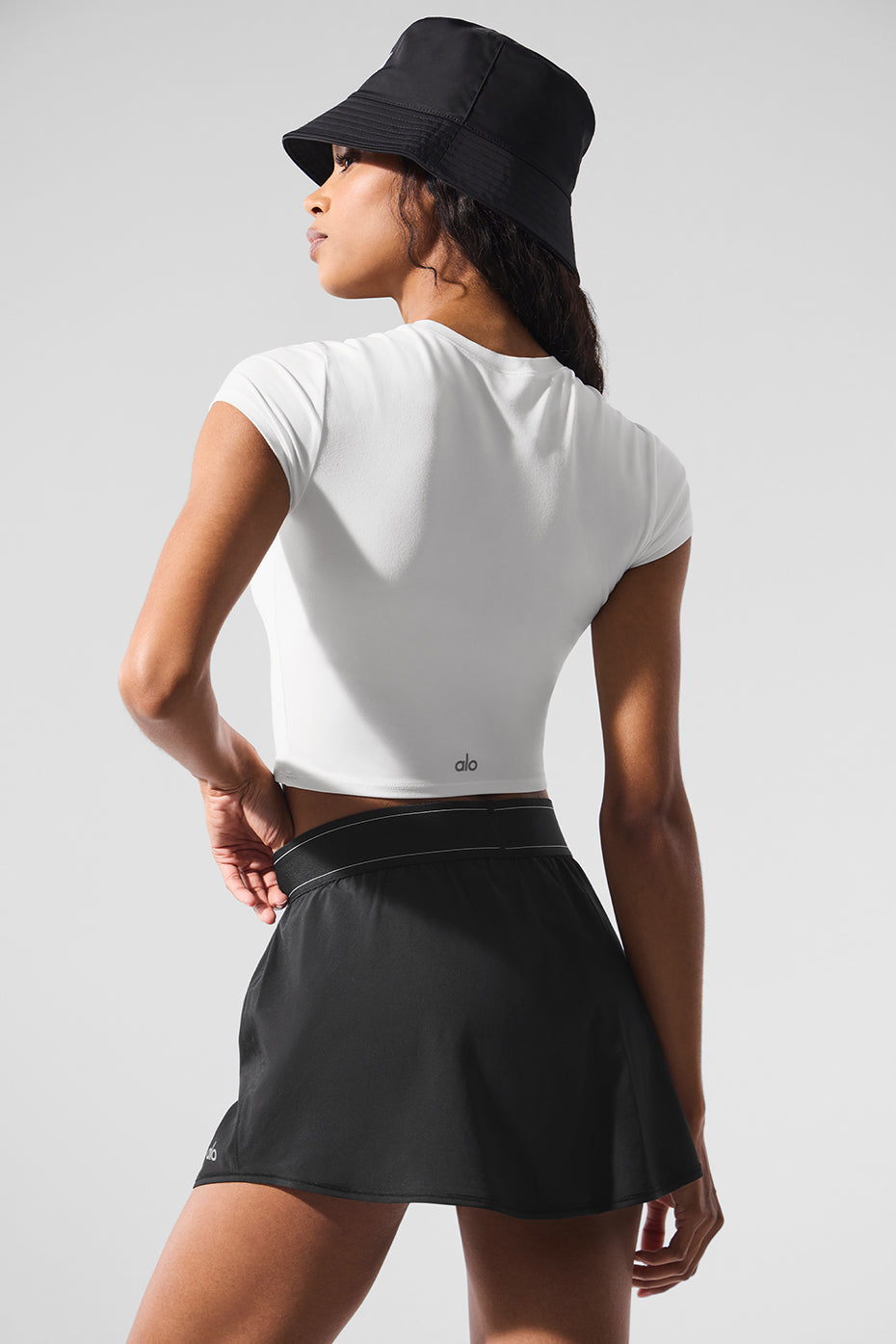 Alosoft Crop Finesse Short Sleeve - White - Image 4