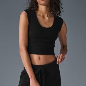 Snuggle Up Sweater Short Sleeve - Black