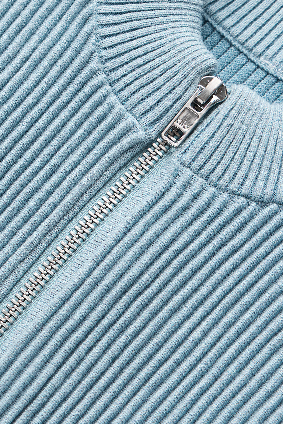 Denim Knit Sleeveless Full Zip Top - Celestial Blue/Dark Celestial Blue - Image 5