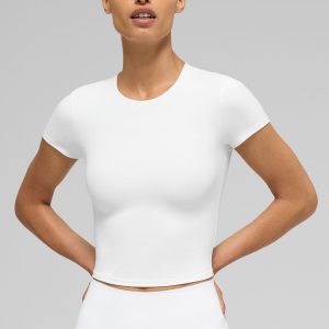 ALO Softsculpt Precision Short Sleeve Top - White